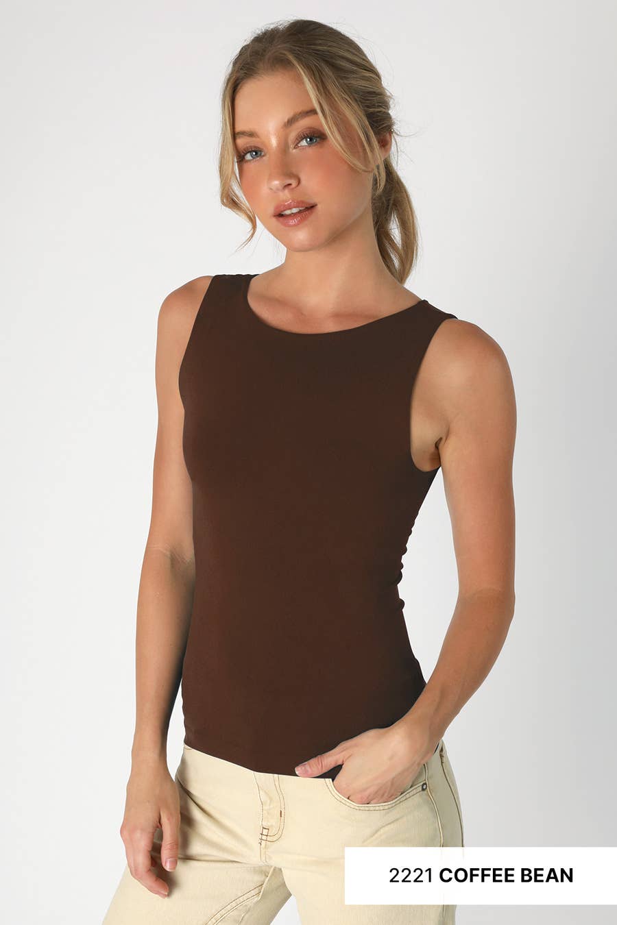 NS8321 - Clean Line Boat Neck Tank Top