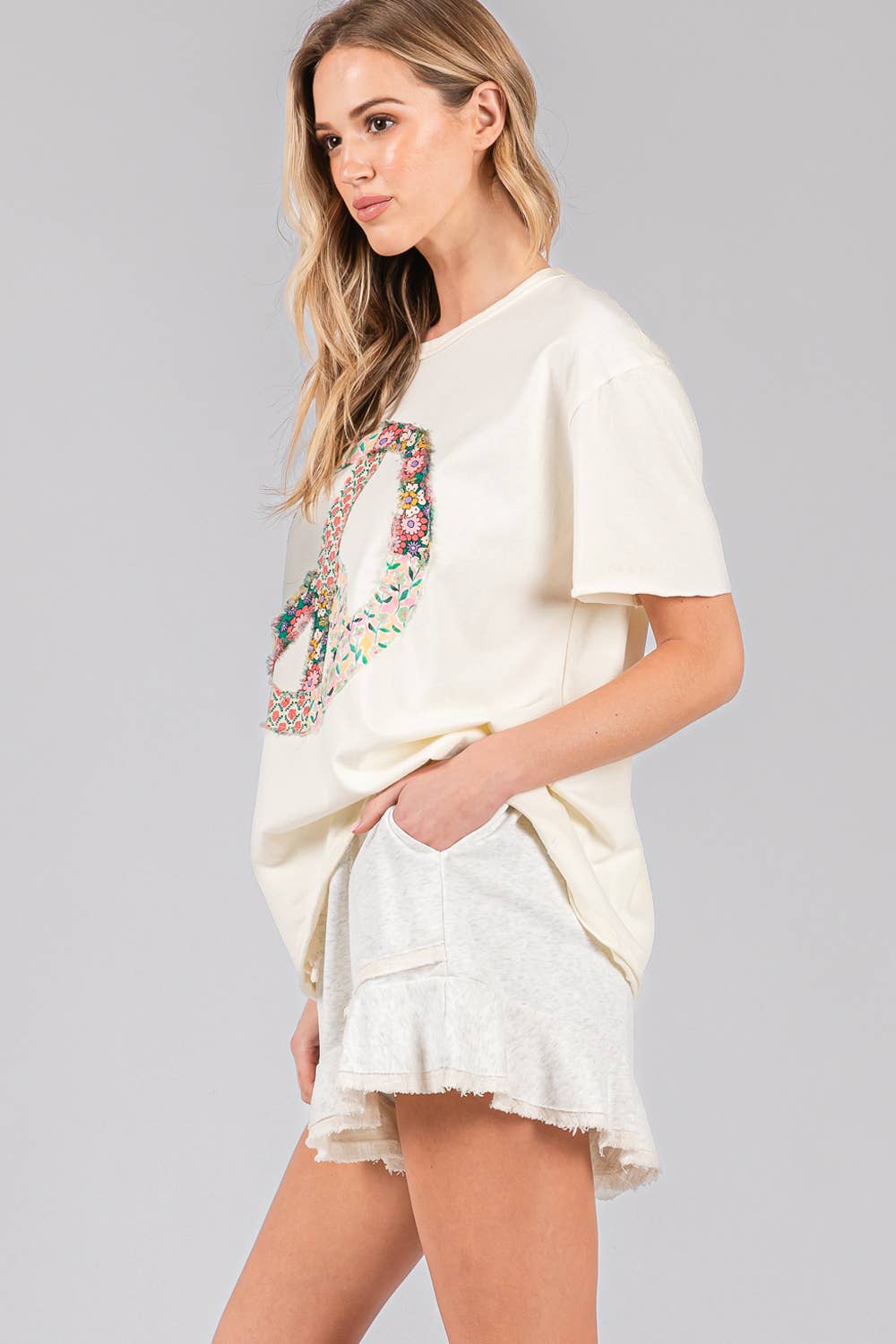 FRENCH TERRY RAW EDGE SHORTS (SH7067)