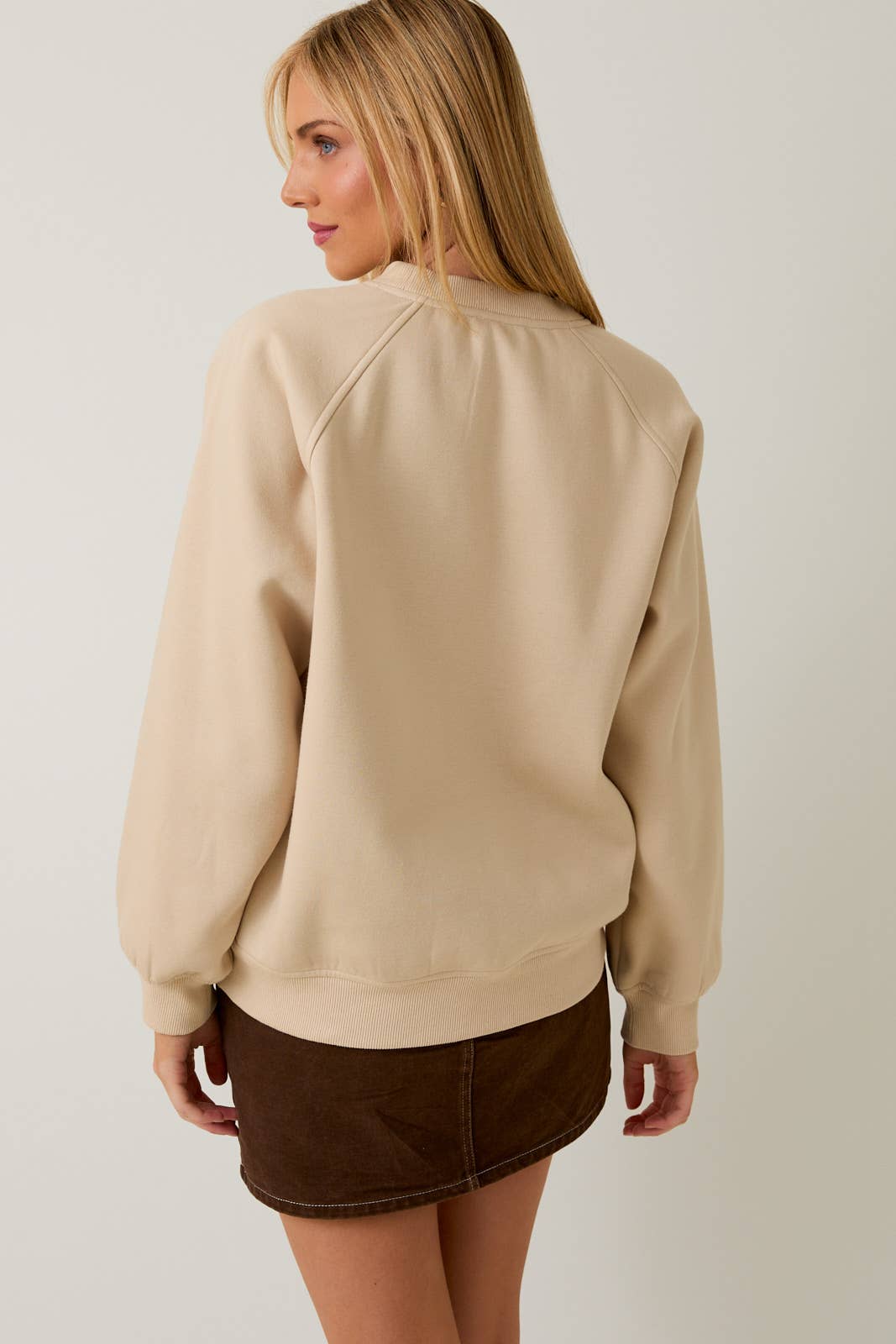 ROUND NECK LONG SLEEVE 'TINI TIME' SWEATSHIRT