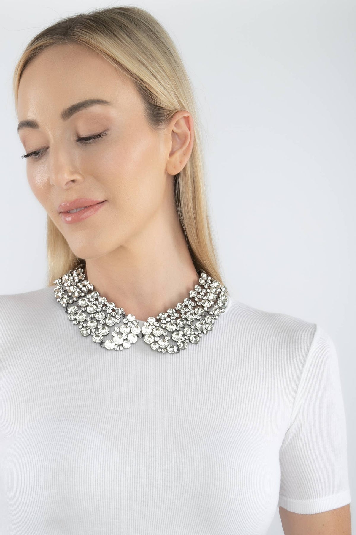 Dolly Statement Necklace -Clear