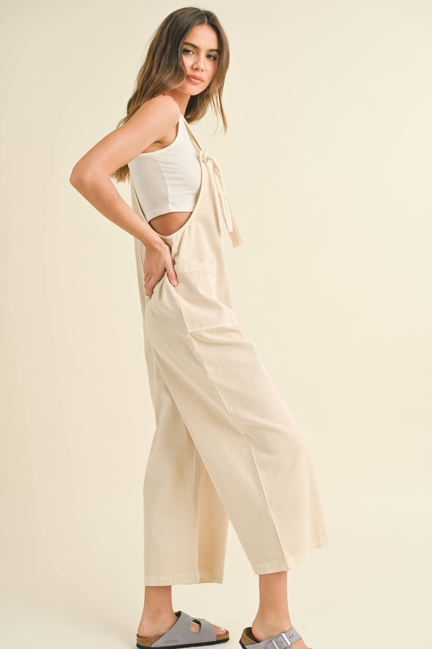 JU2620 TENCEL WASHED JUMPSUIT