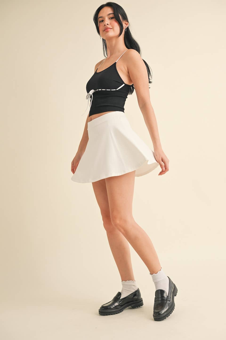 Front Ribbon Detail Tank Top