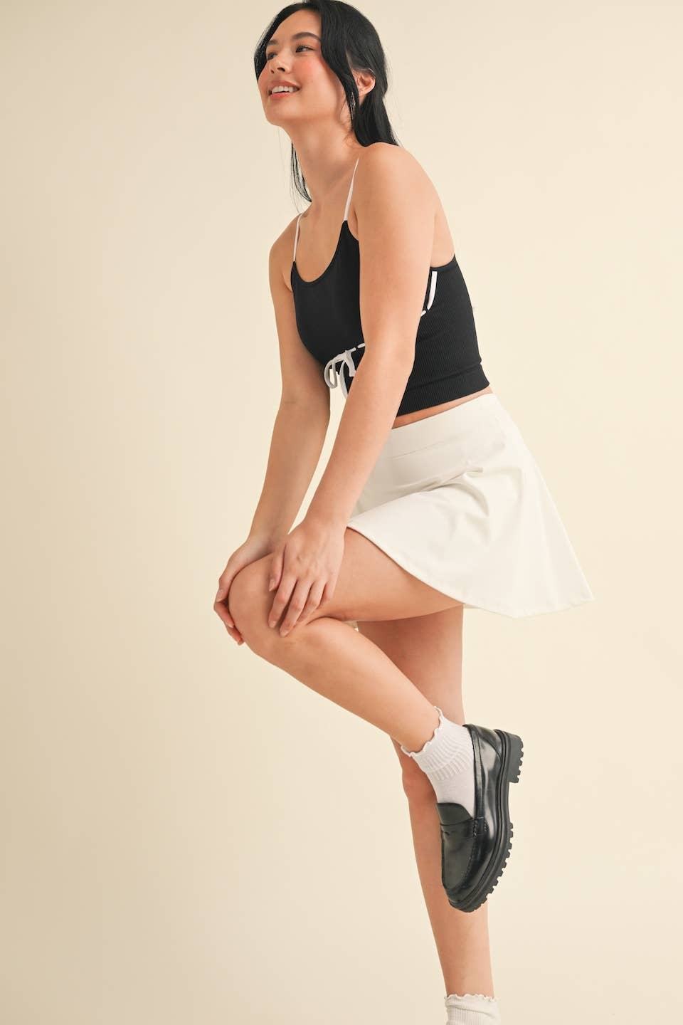 Front Ribbon Detail Tank Top