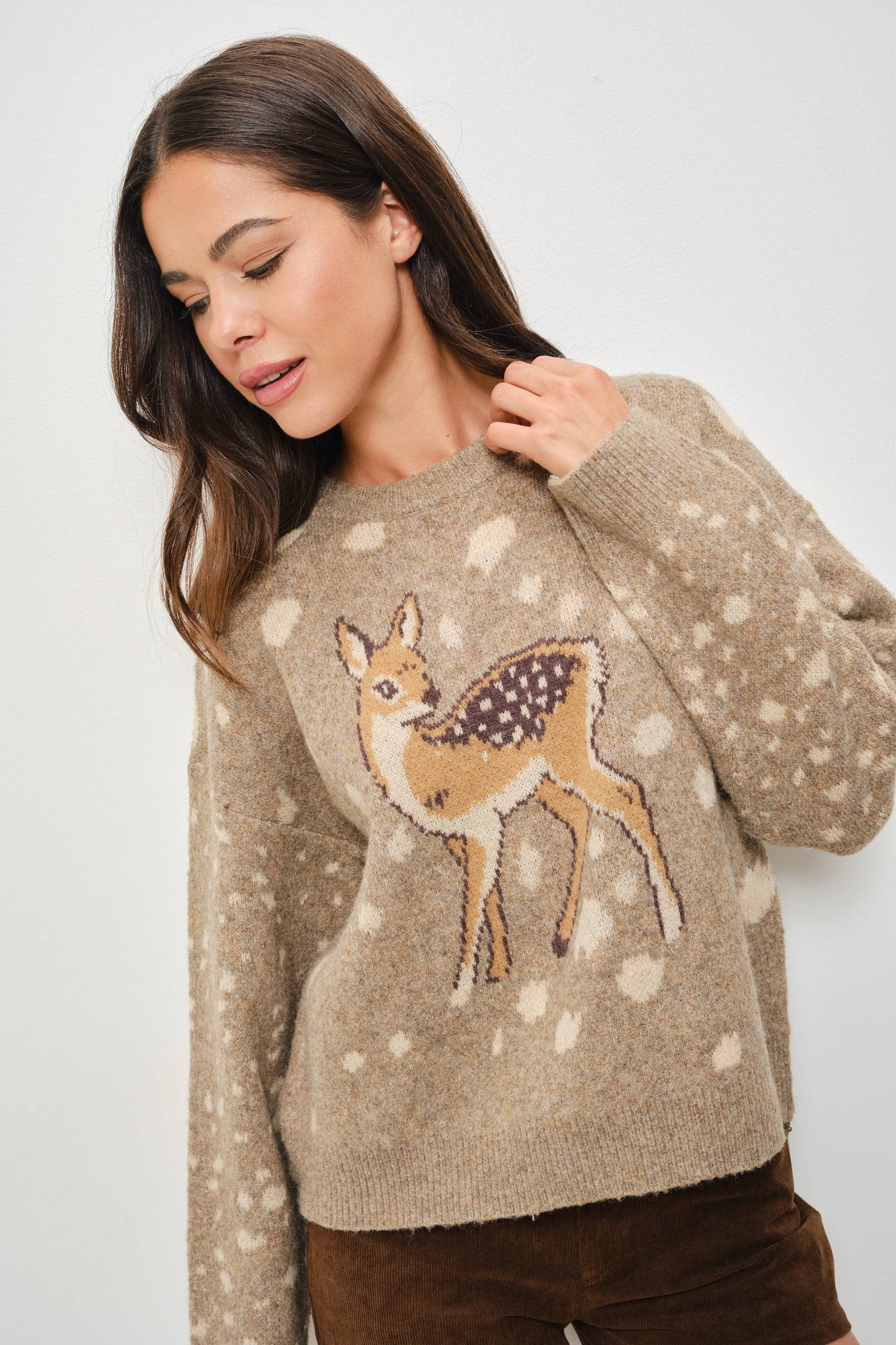 SEPT SHIP RAIDEN DEER PRINT SWEATER