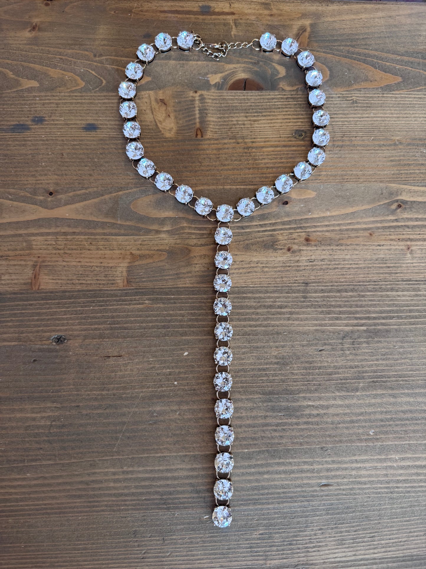 Crystal lariat necklace