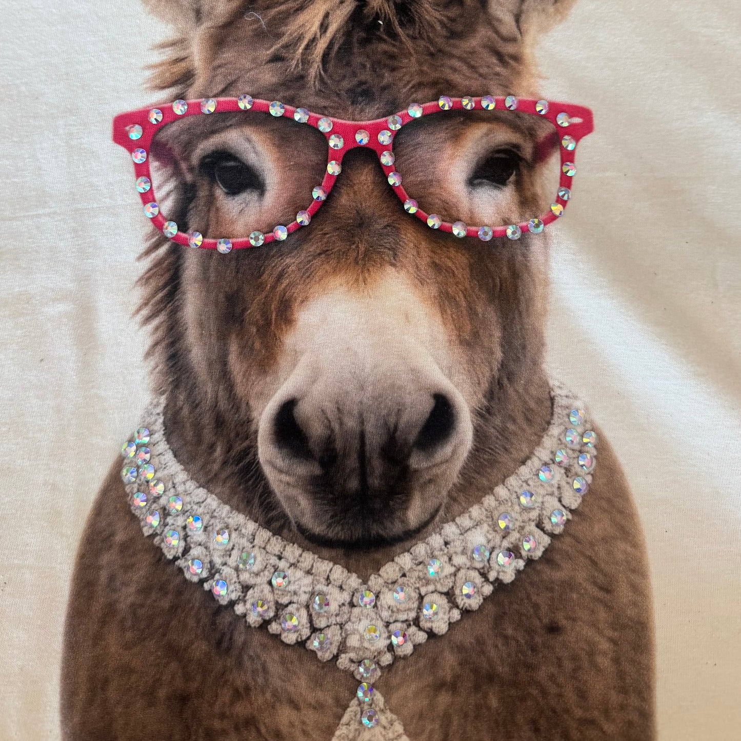 SMART blinged donkey short sleeve tee