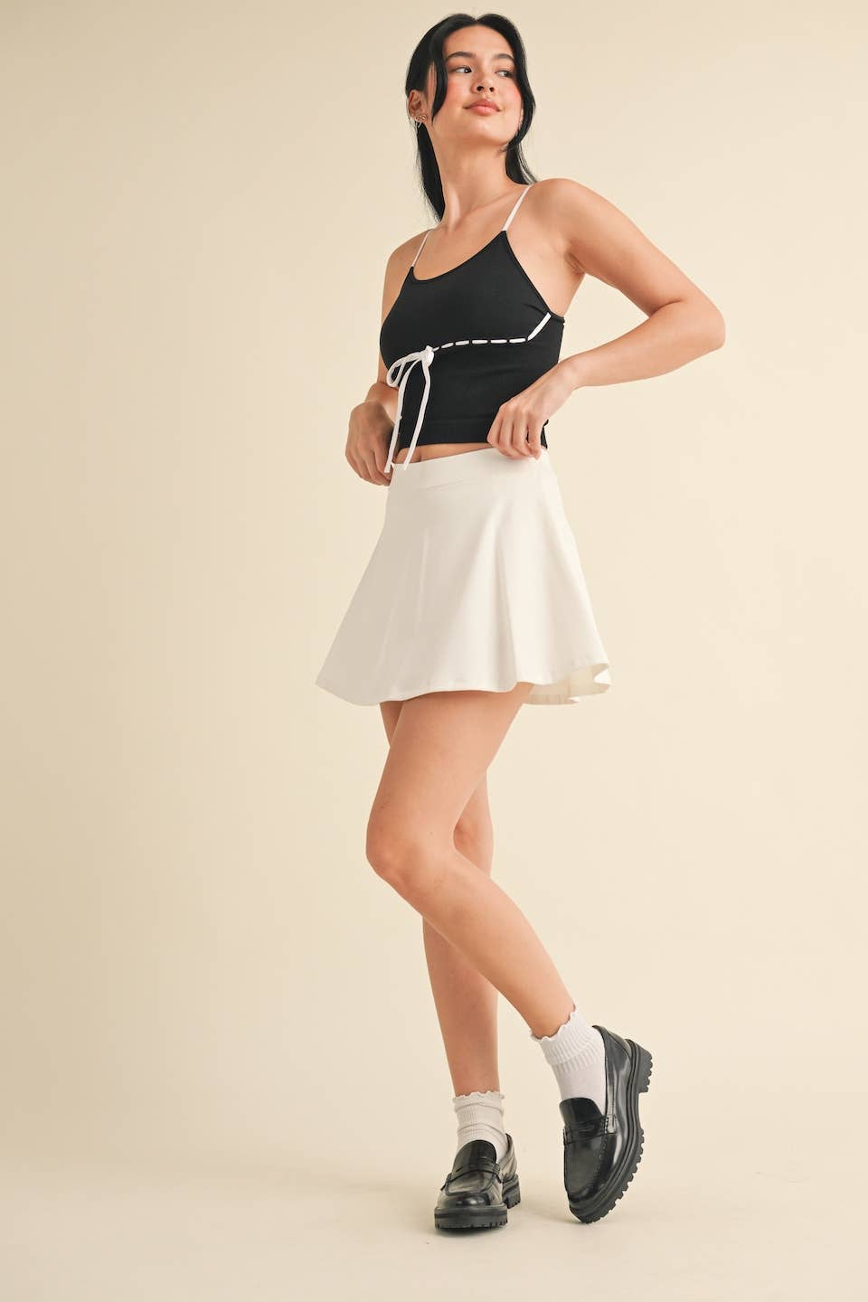 Front Ribbon Detail Tank Top