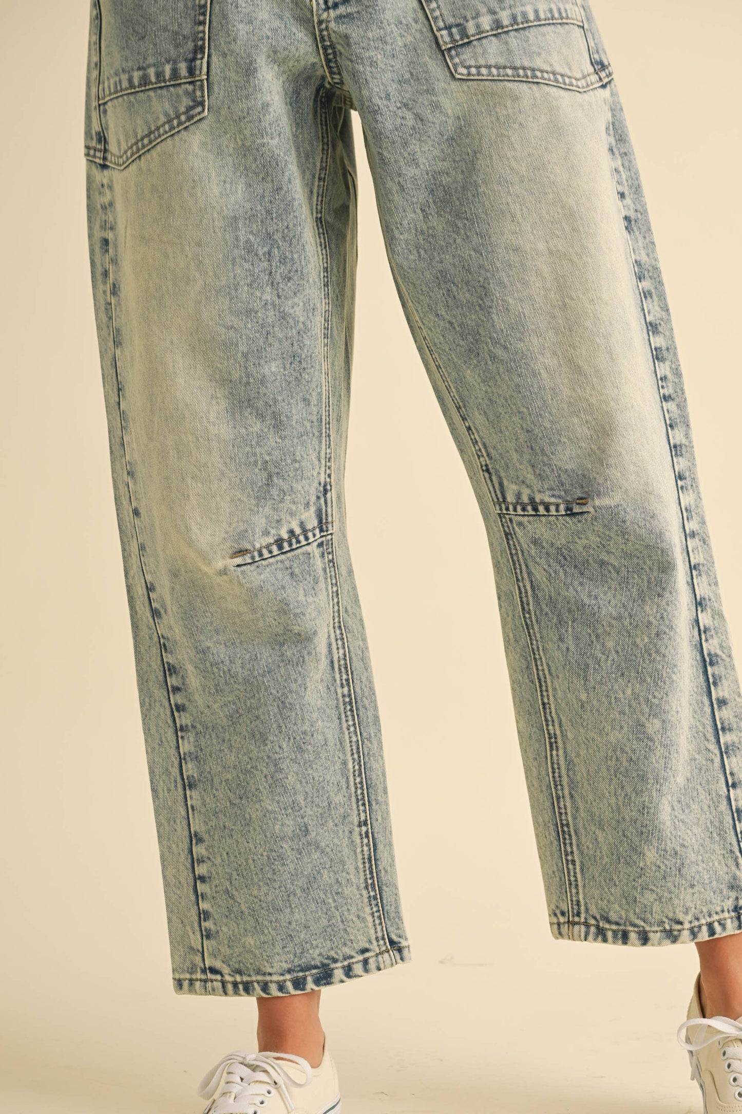 P4064 WASHED DENIM PANTS