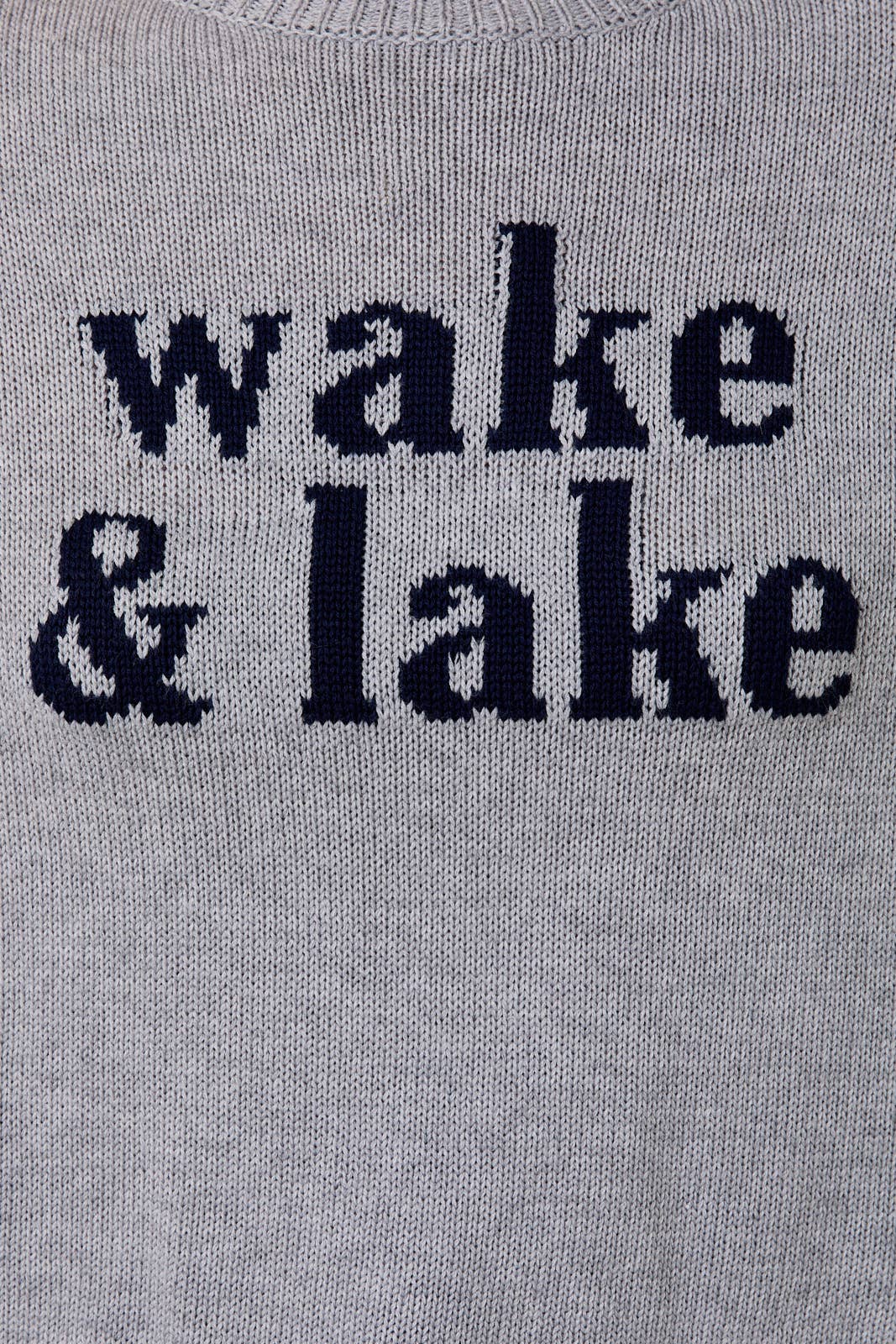 ROUND NECK 'WAKE & LAKE' LT WEIGHT SWEATER