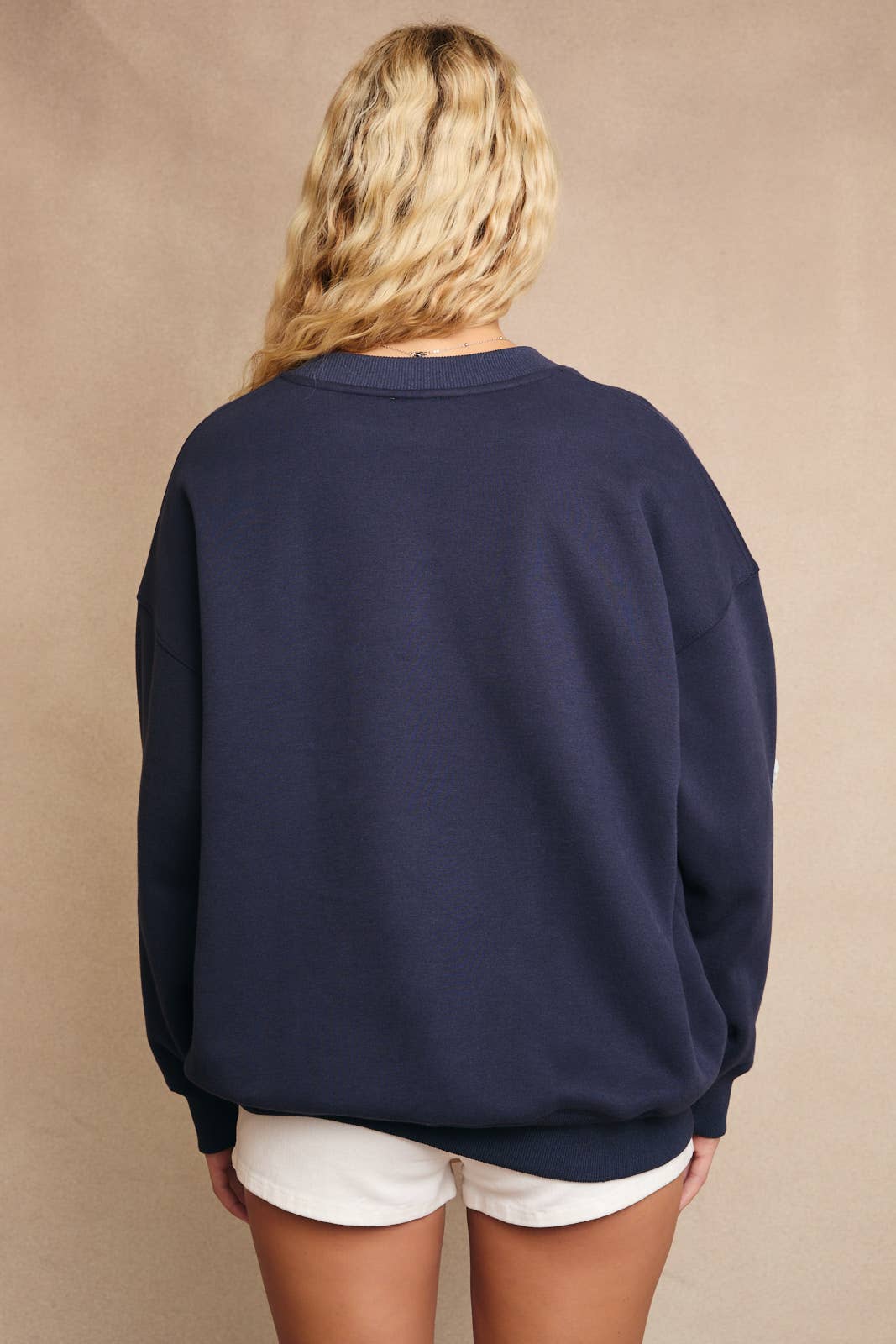 "PATCHWORK COWBOY BOOTS" CREW NECK OVERSIZED SWEATSHIRT