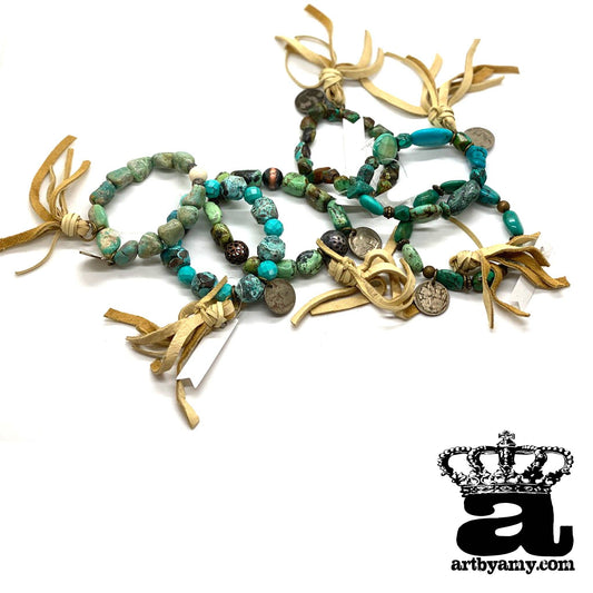 Mixed Turquoise Stretchy: Willow (pictured)