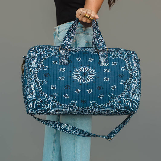 JUNE Ship - Dk. Blue Bandana Duffel