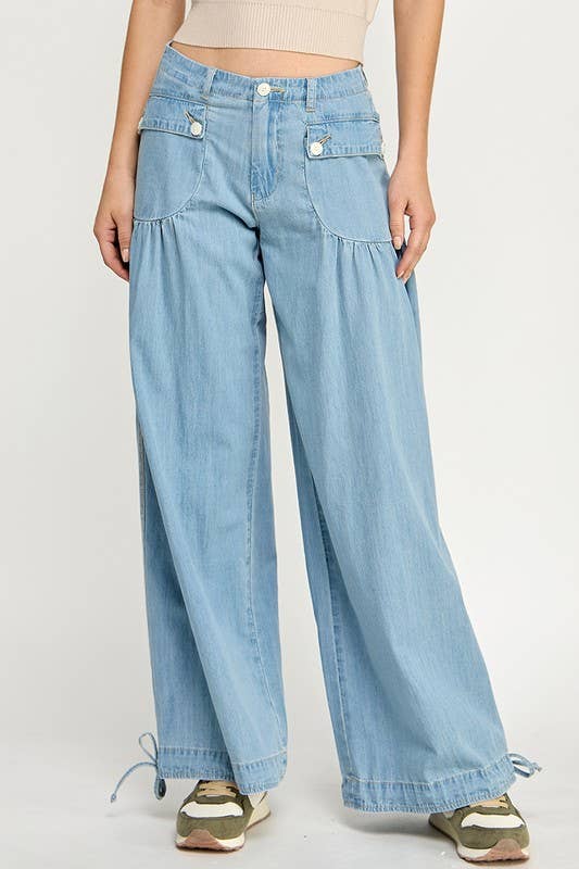 LIGHT SOFT COTTON DENIM LOTUS JEAN