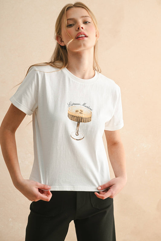 T5622   COCTAIL PRINTED T SHIRTS