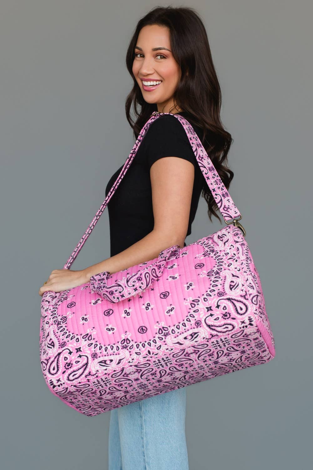 JUNE Ship - Pink Bandana Duffel