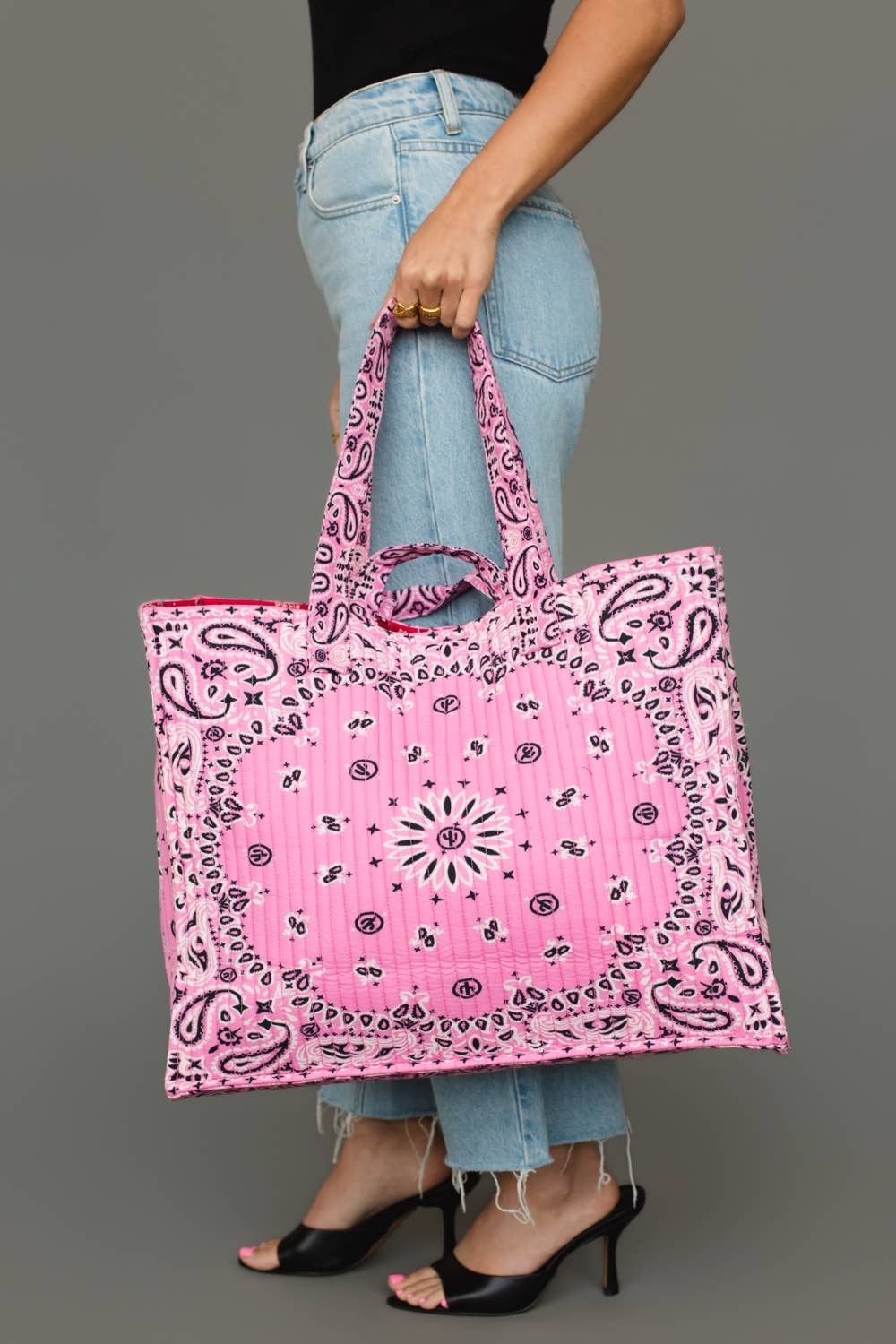 JUNE Ship - Pink Bandana Tote