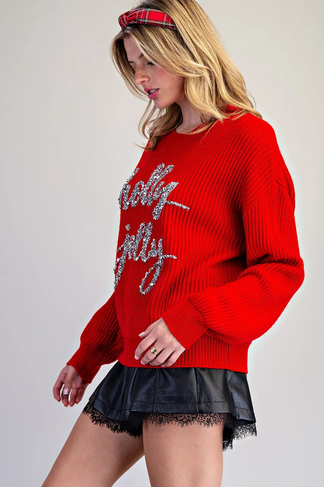 Holly Jolly and Ready to Party ... because subtle wasn't invited disco ball sweater