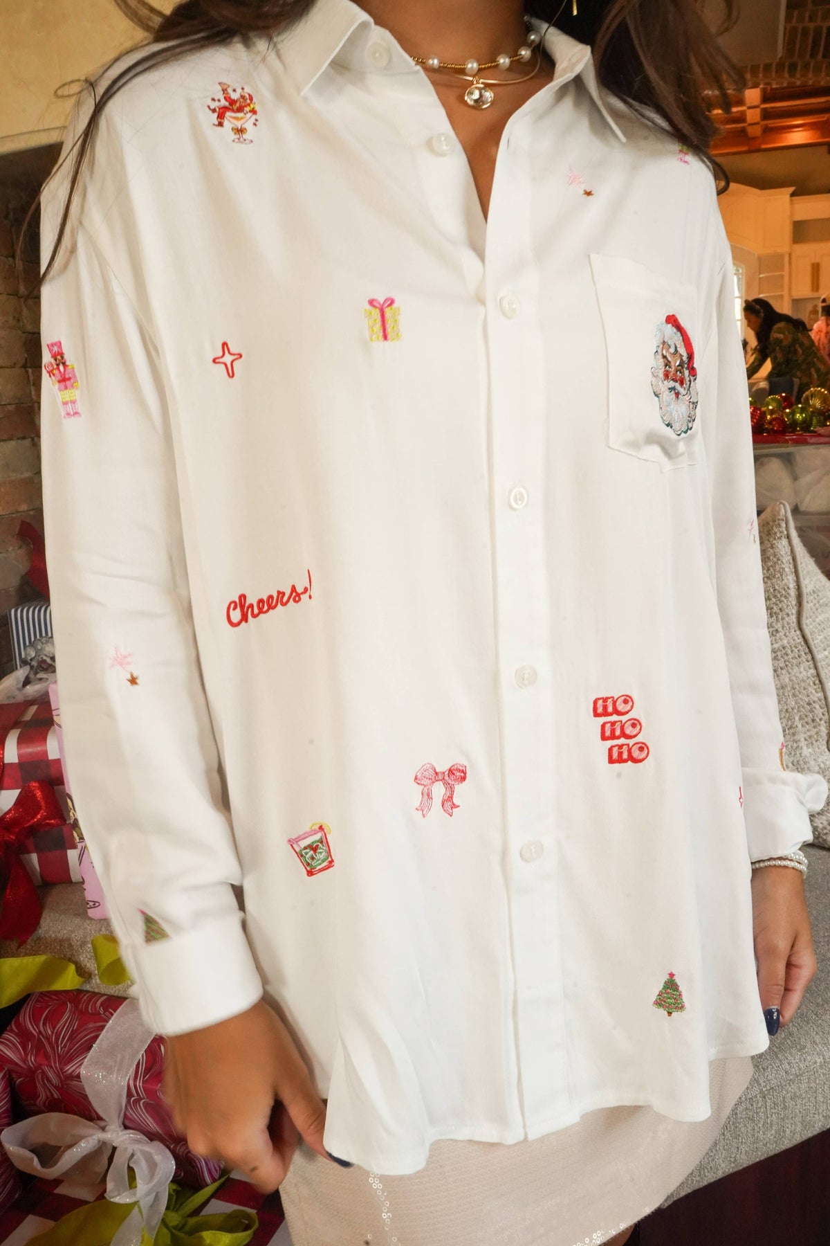 Holiday Icon Button-Down Shirt