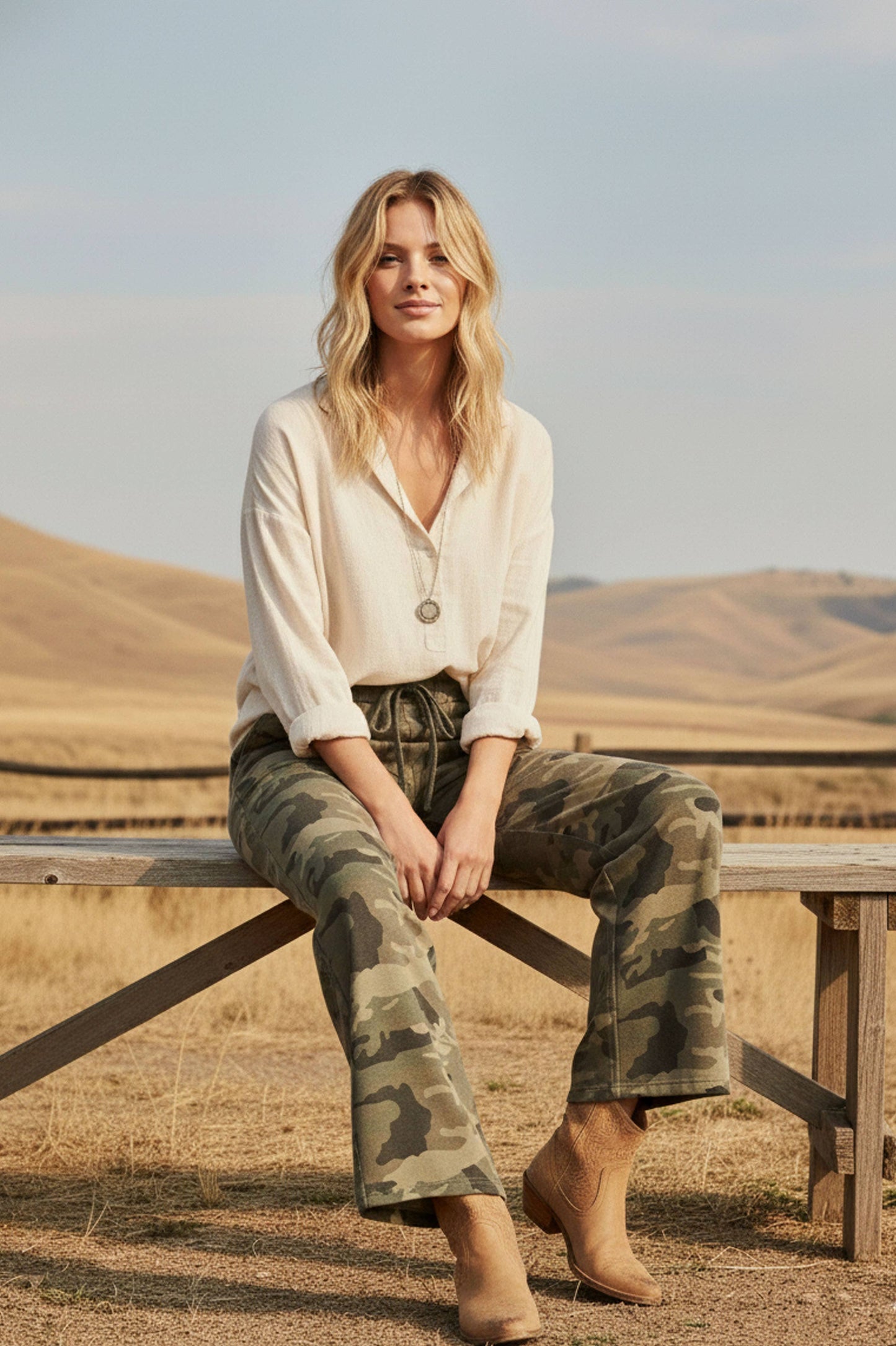 Camo Wide Leg Pants