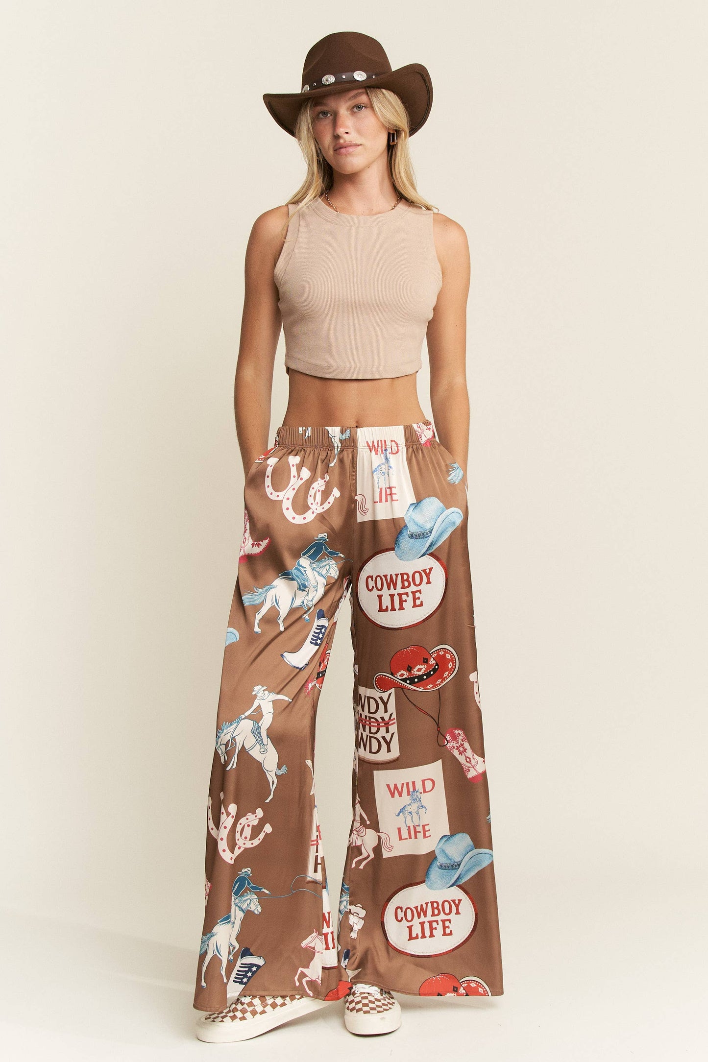 COWBOY PARTY PANTS: MOCHA