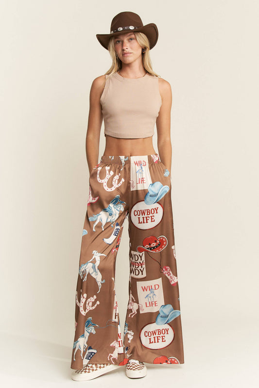 COWBOY PARTY PANTS: MOCHA