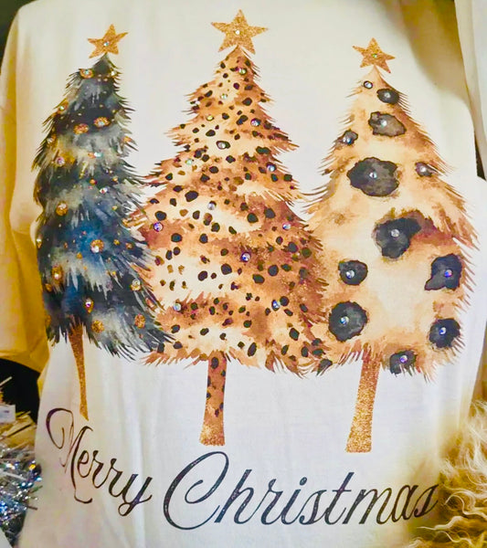 WE THREE TREES blinged short sleeve / Natural