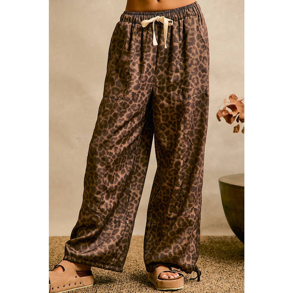 JULY SHIP   LEOPARD PRINT BALLOON STYLE PULL UP PANTS: LEOPARD