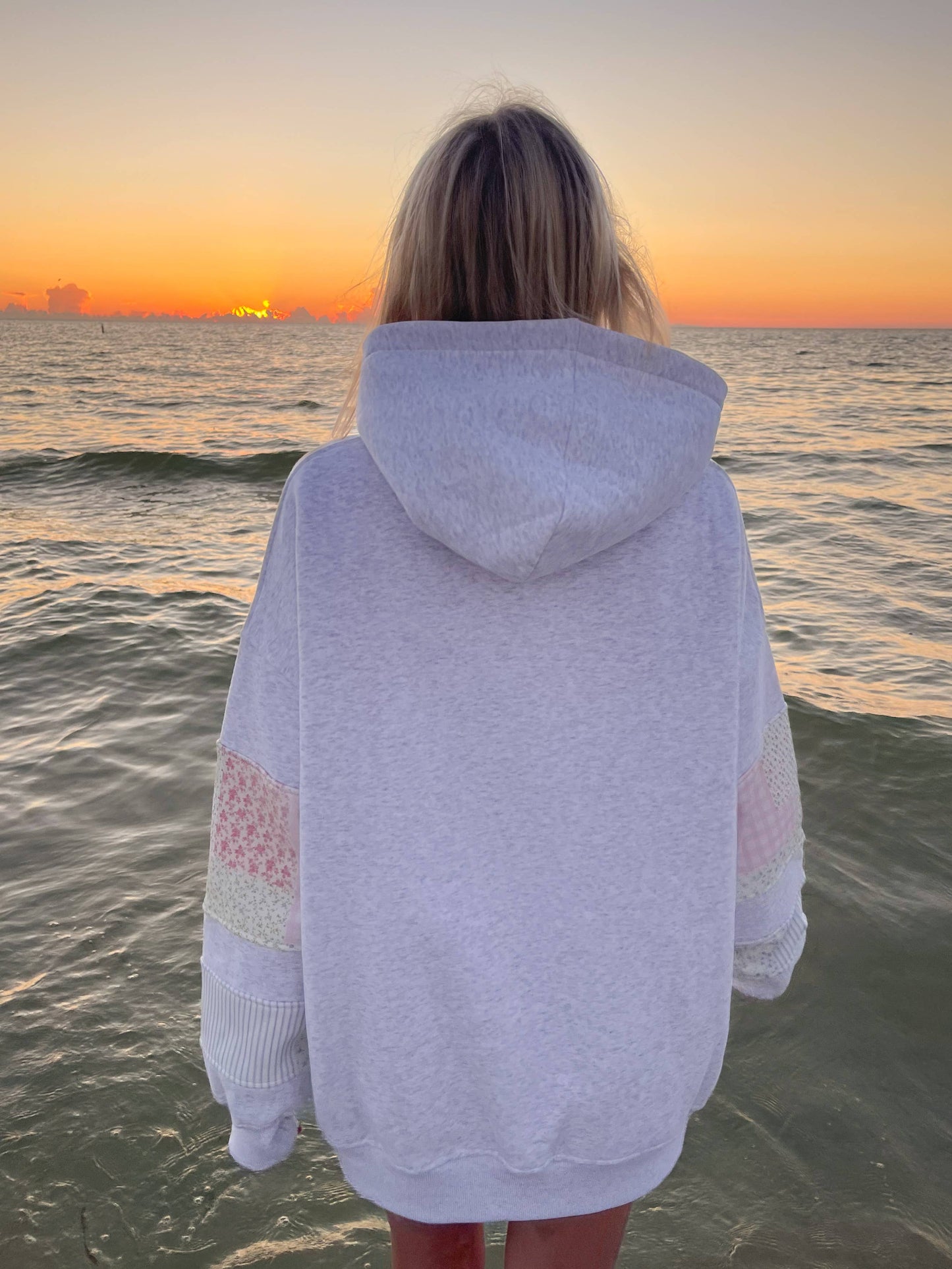 Sunkissedcoconut Logo Quilted Pastel Embroidered Hoodie