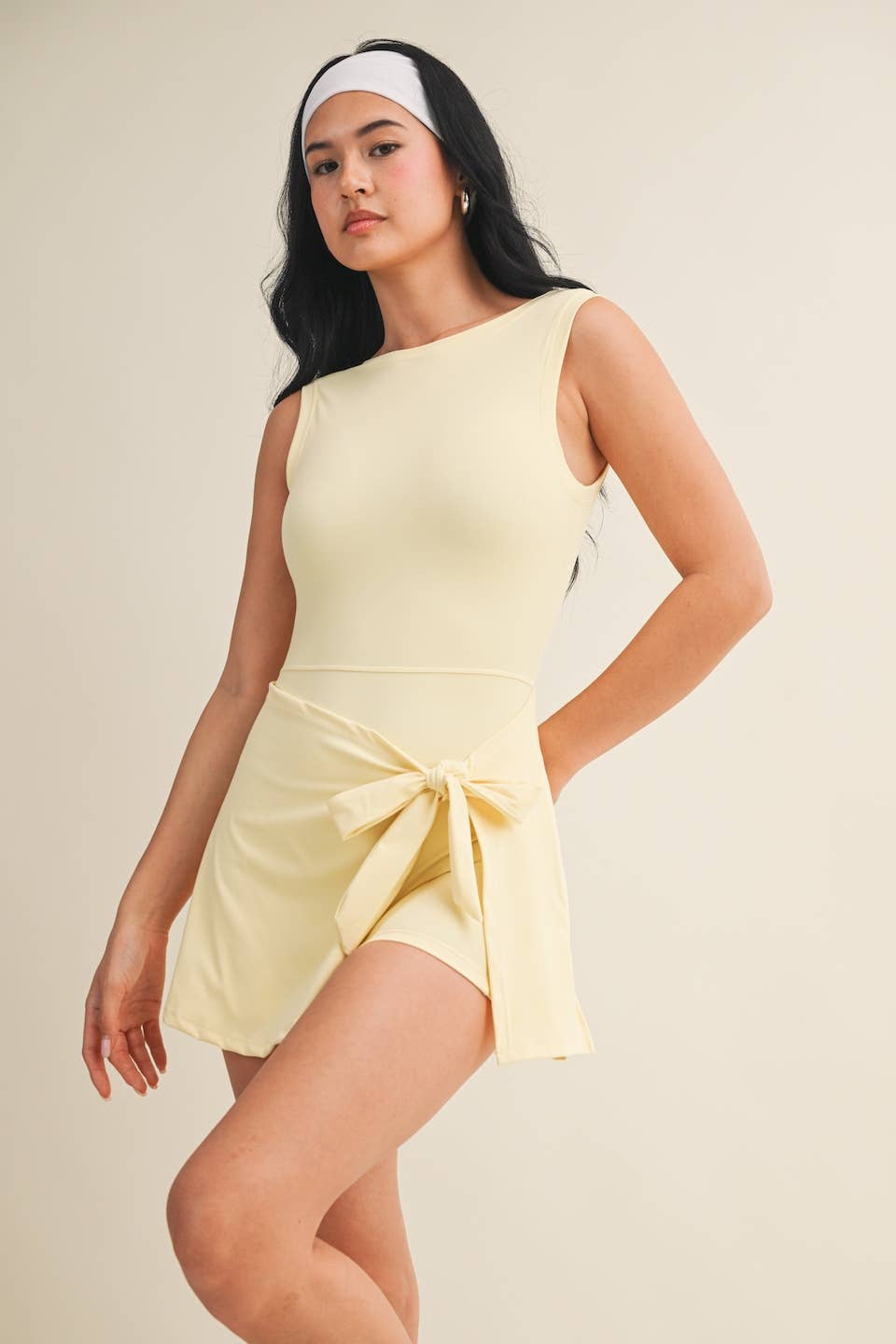 JUNE SHIP Sleeveless Wrap Tie Front Dress