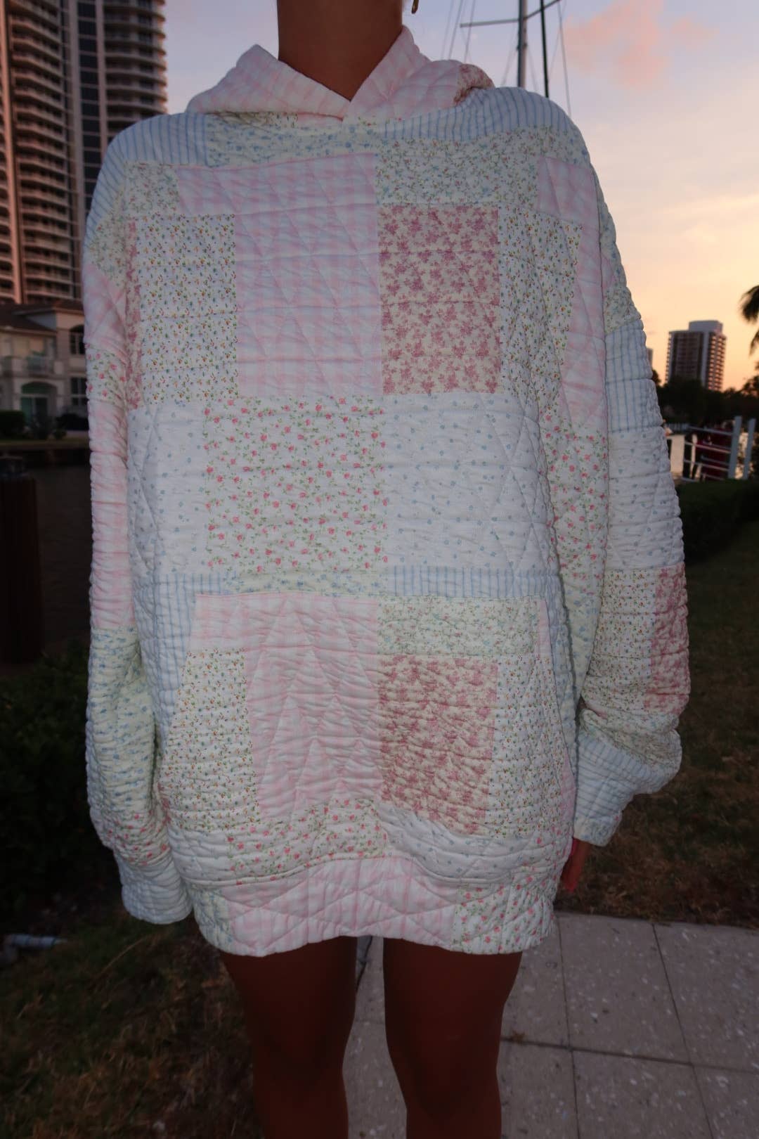 Quilted Pastel Hoodie