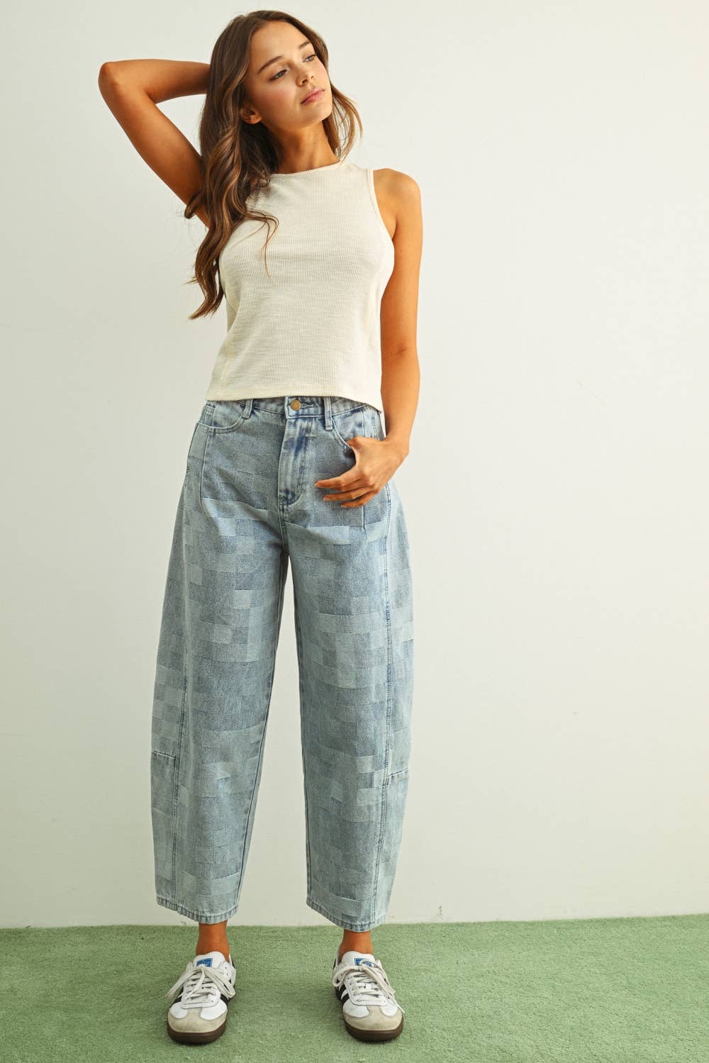 ET6892   WASHED RIB SLEEVELESS TOP
