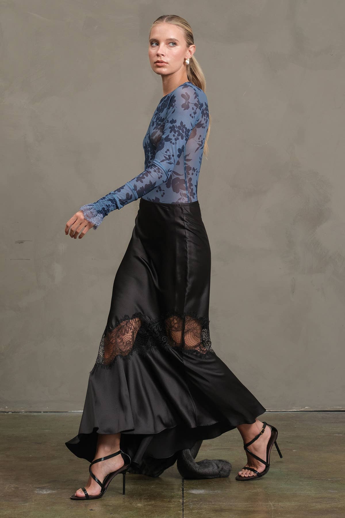 STARLIGHT Lace Panel Skirt
