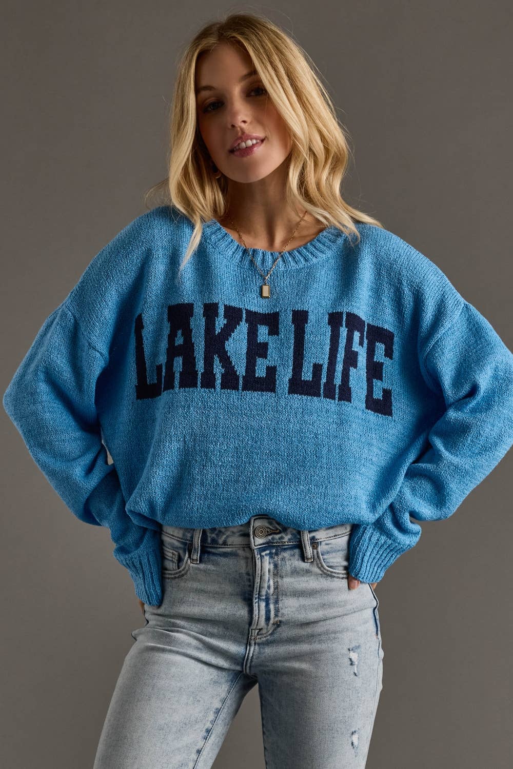 Blue Lake Life Lightweight Sweater