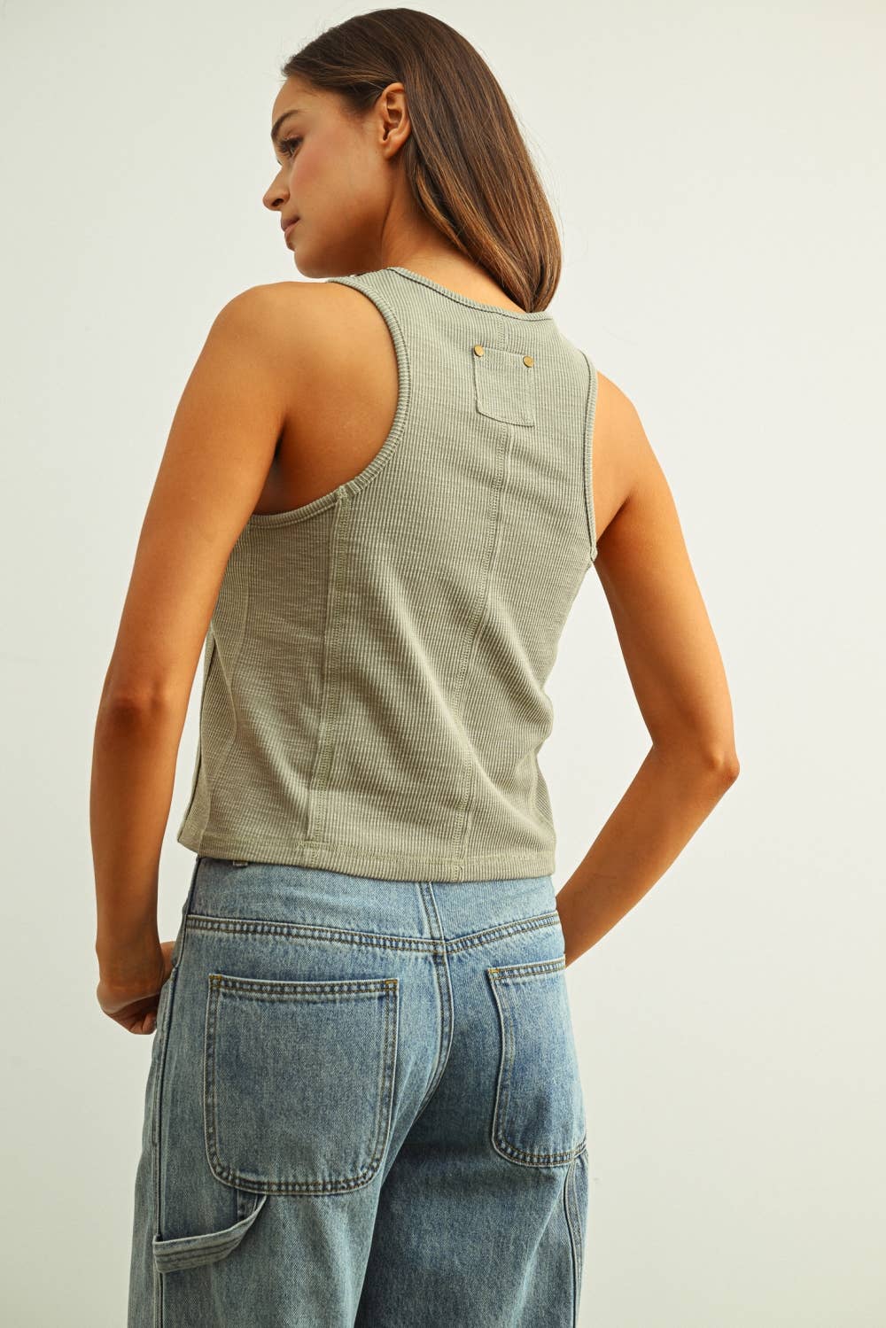 ET6892   WASHED RIB SLEEVELESS TOP