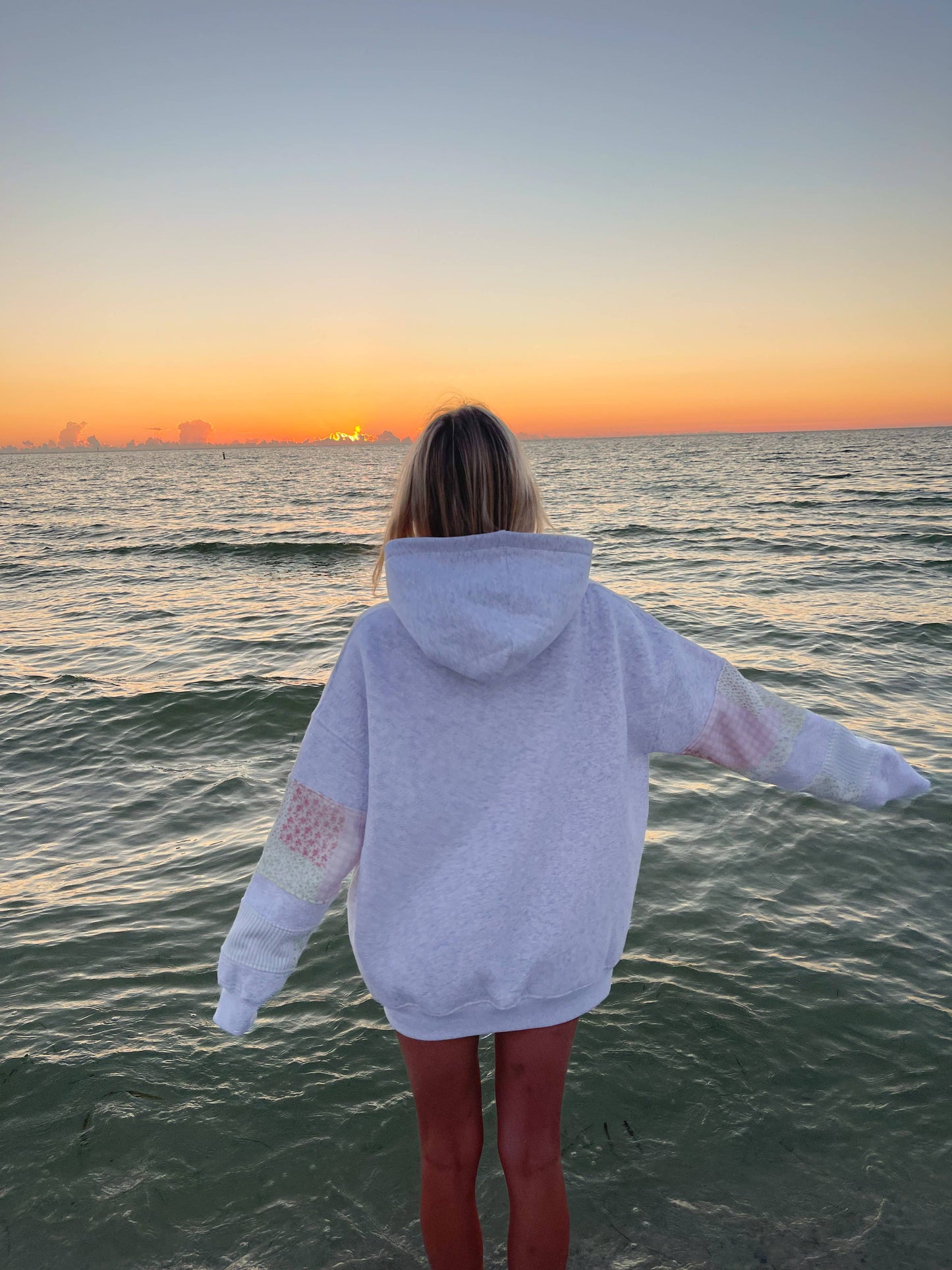 Sunkissedcoconut Logo Quilted Pastel Embroidered Hoodie