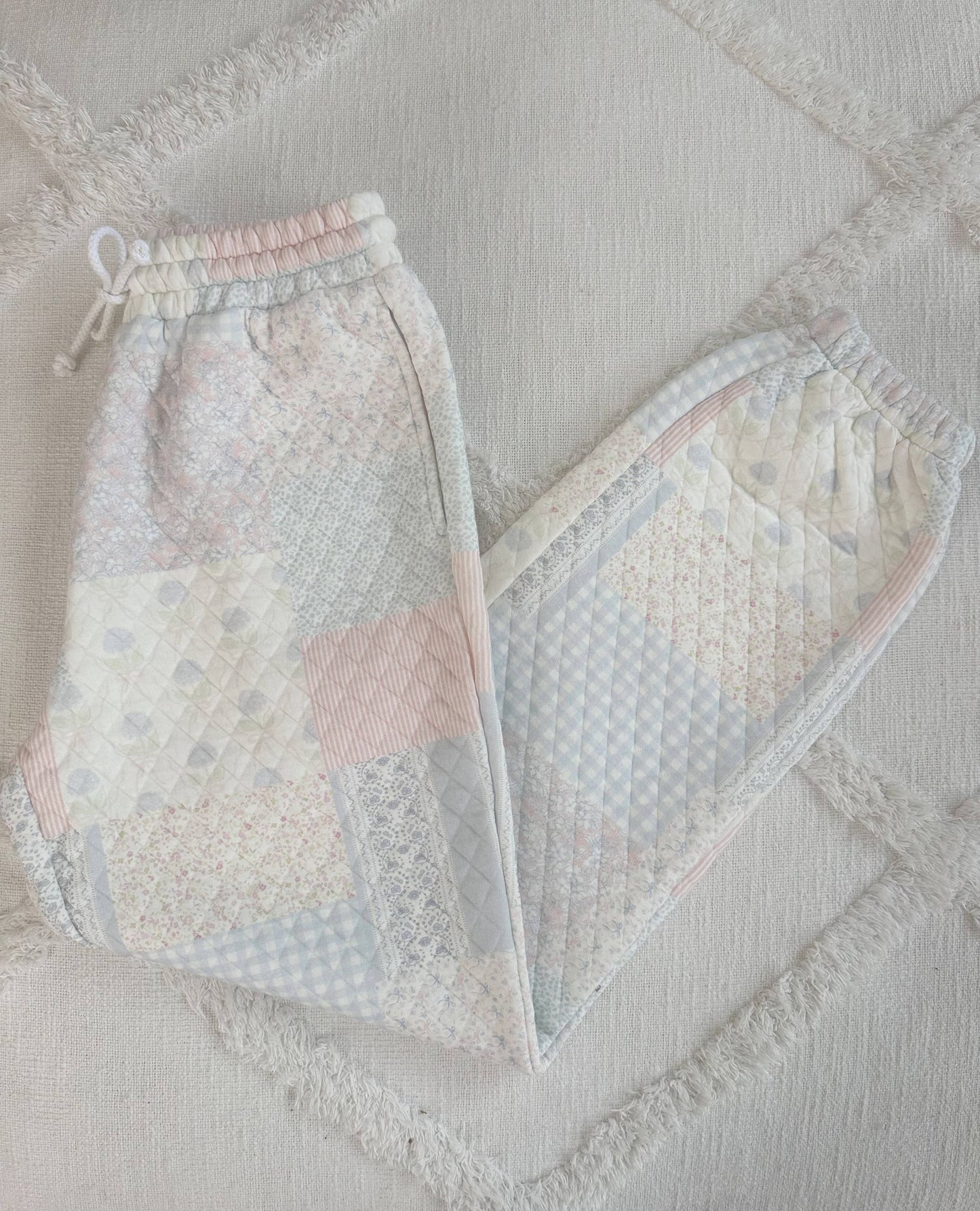 Shades Of Blue Quilted Pastel Joggers