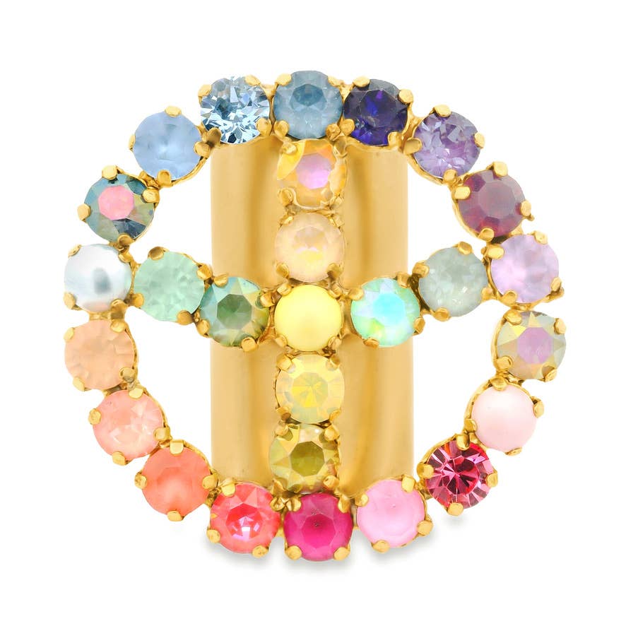 Peace or Bust Ring in Fairy Dust