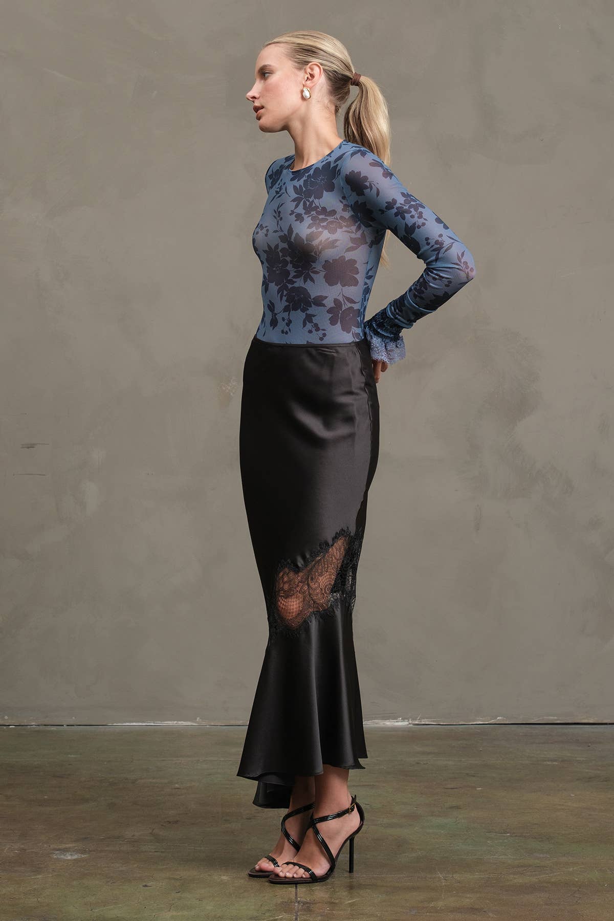 STARLIGHT Lace Panel Skirt