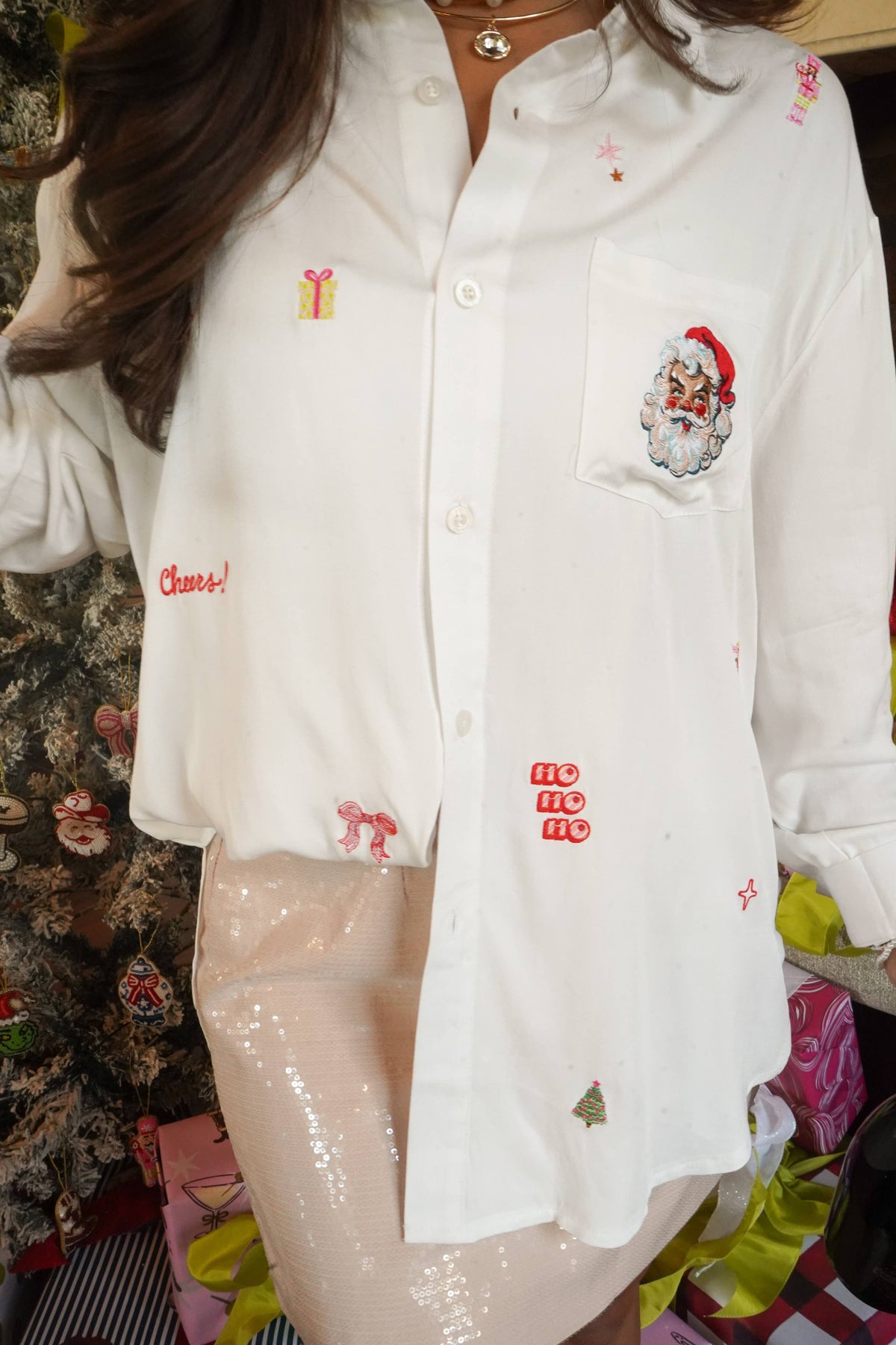 Holiday Icon Button-Down Shirt