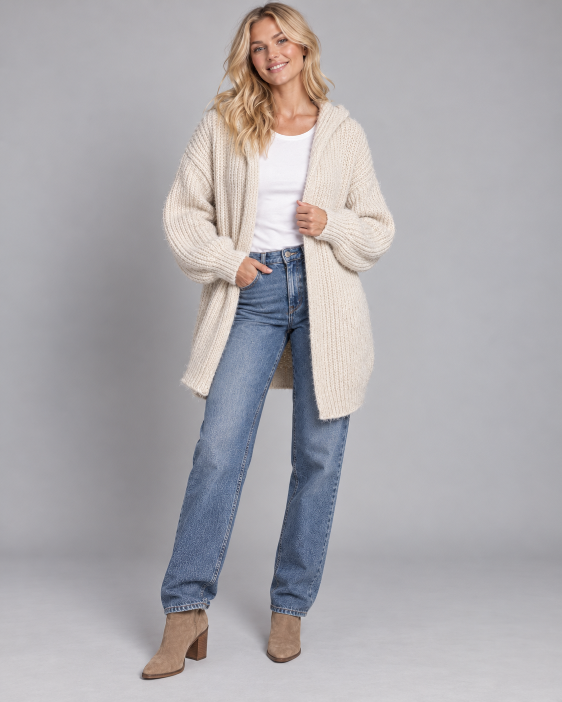 BRISK MORNINGS POL hooded cardigan