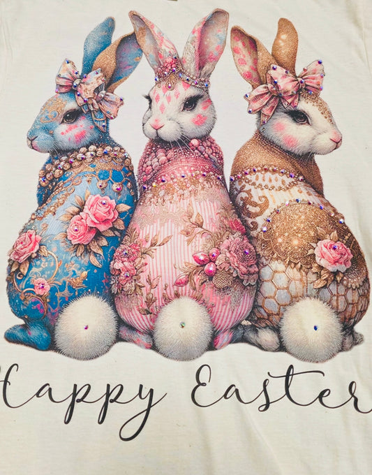 3 Blinged bunny tee
