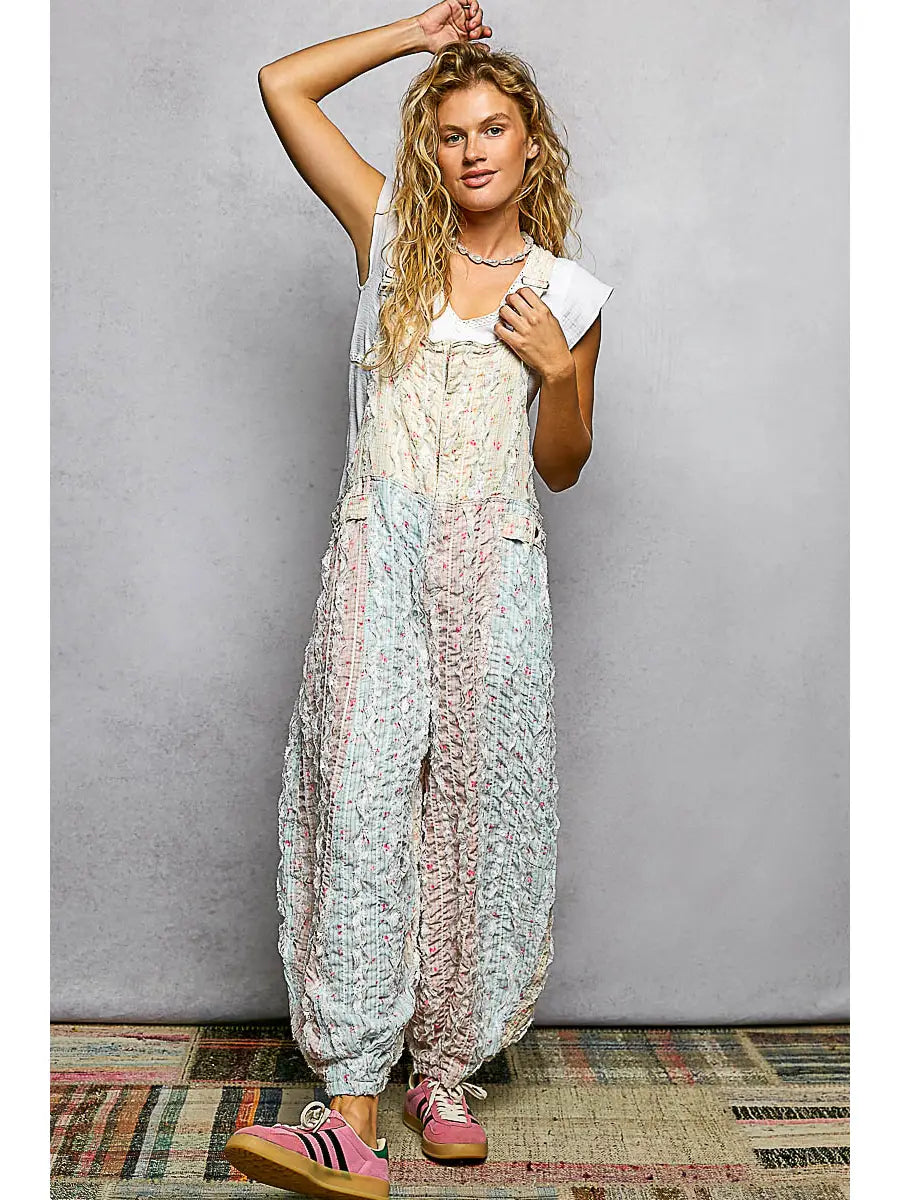 PREORDER -LATE JUNE Large POL Boho Feeling Springy Overalls