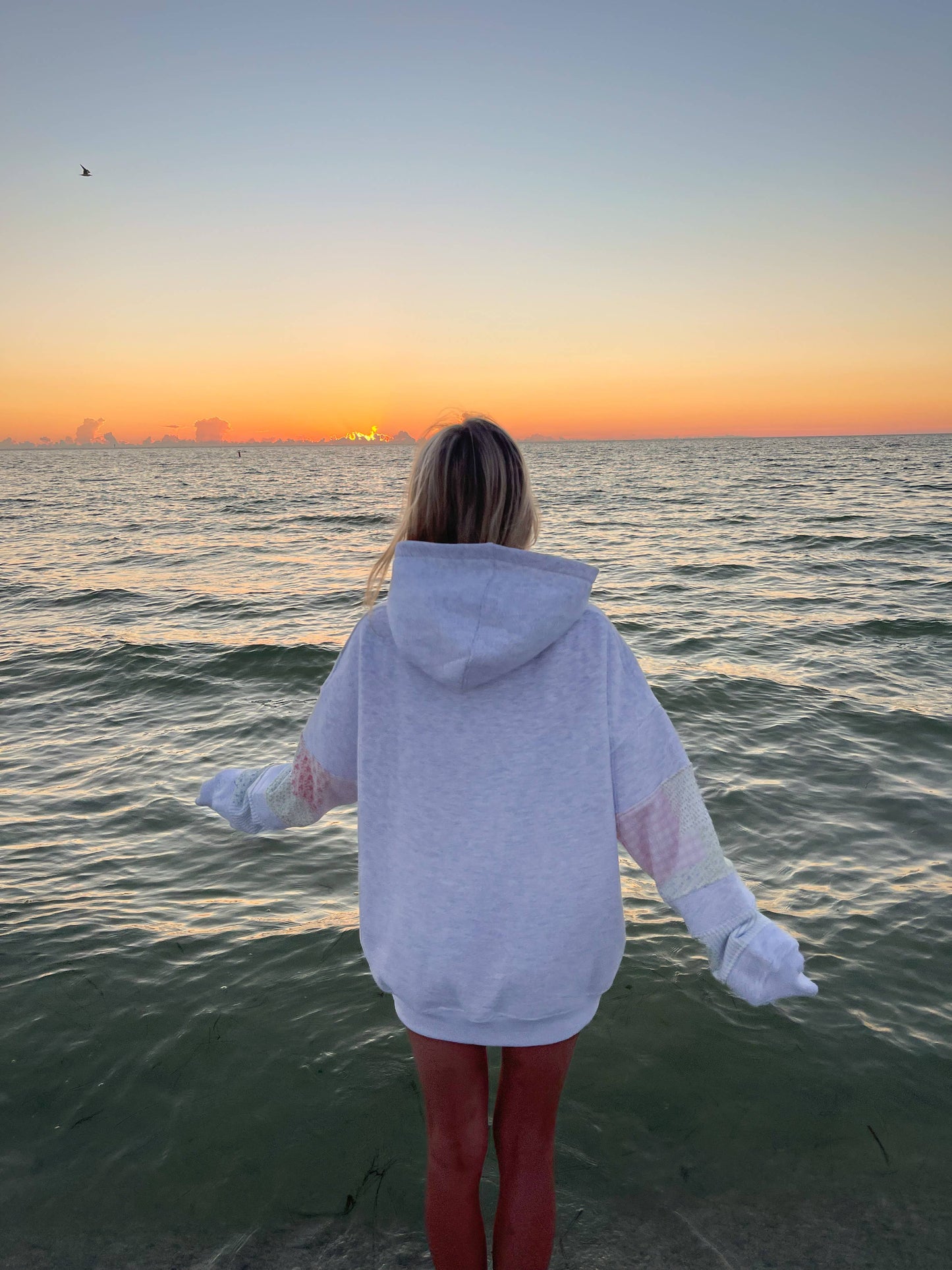 Sunkissedcoconut Logo Quilted Pastel Embroidered Hoodie