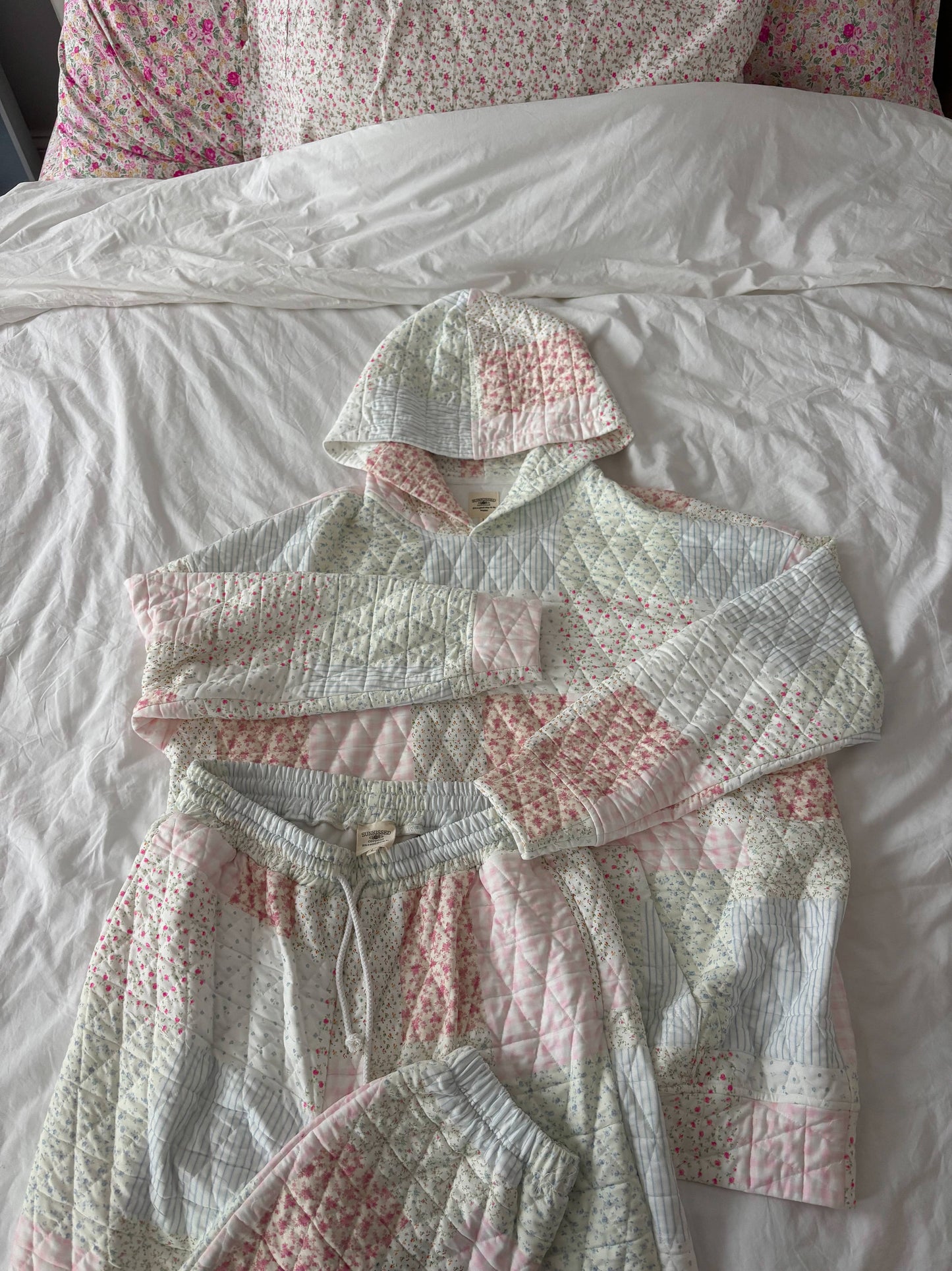 Quilted Pastel Joggers