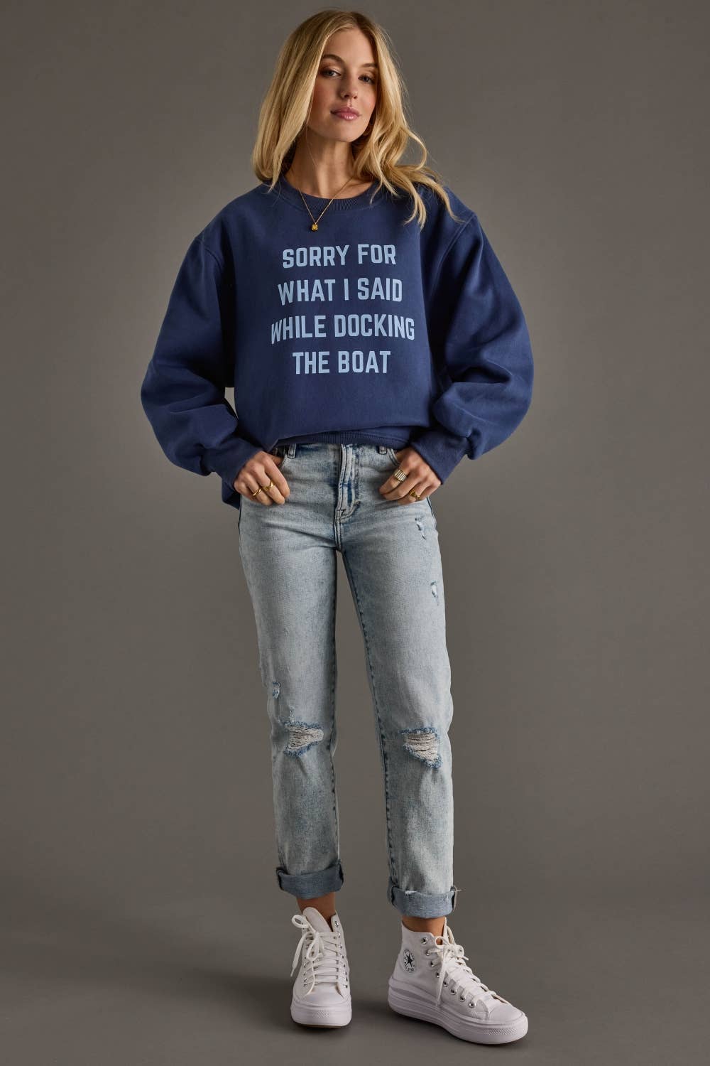 Sorry For What I Said While Docking The Boat Sweatshirt