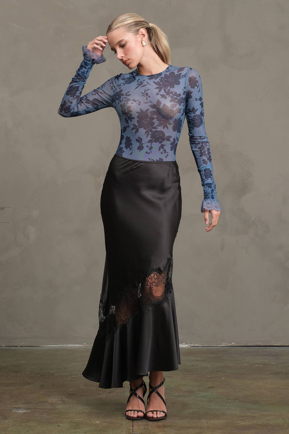 STARLIGHT Lace Panel Skirt