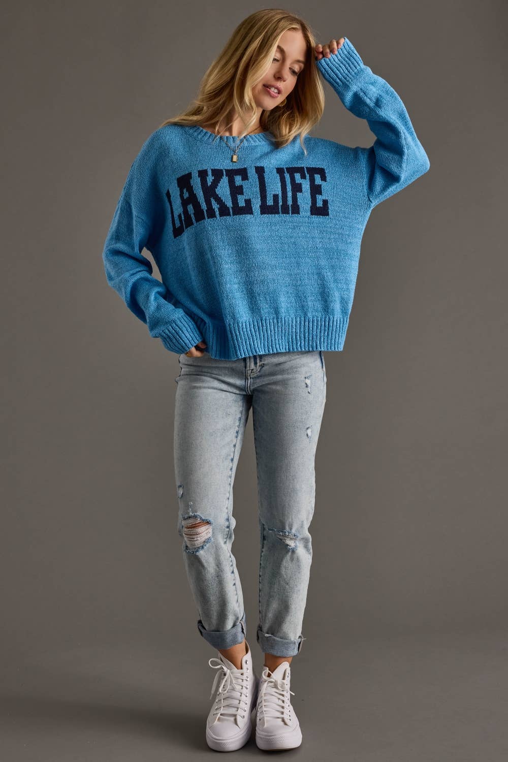 Blue Lake Life Lightweight Sweater