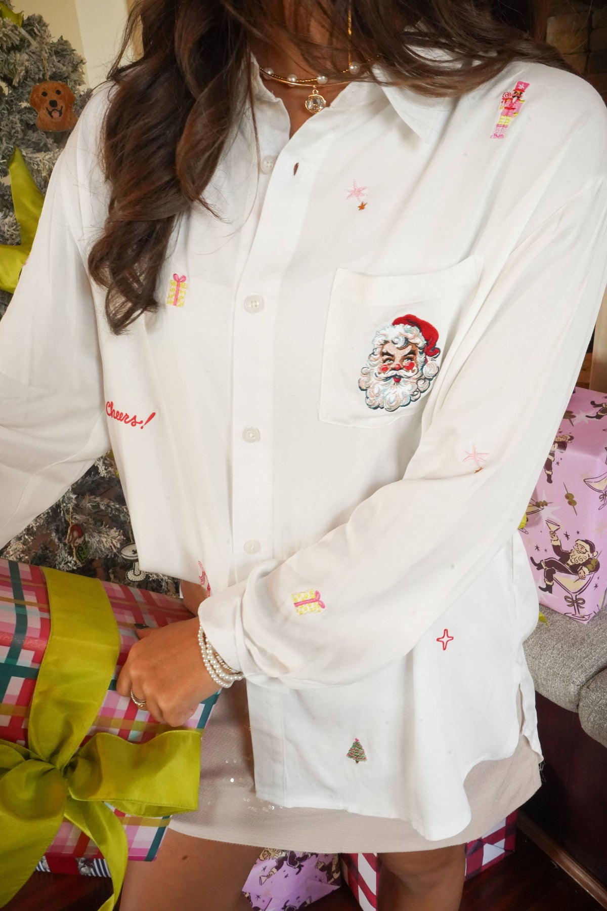 Holiday Icon Button-Down Shirt