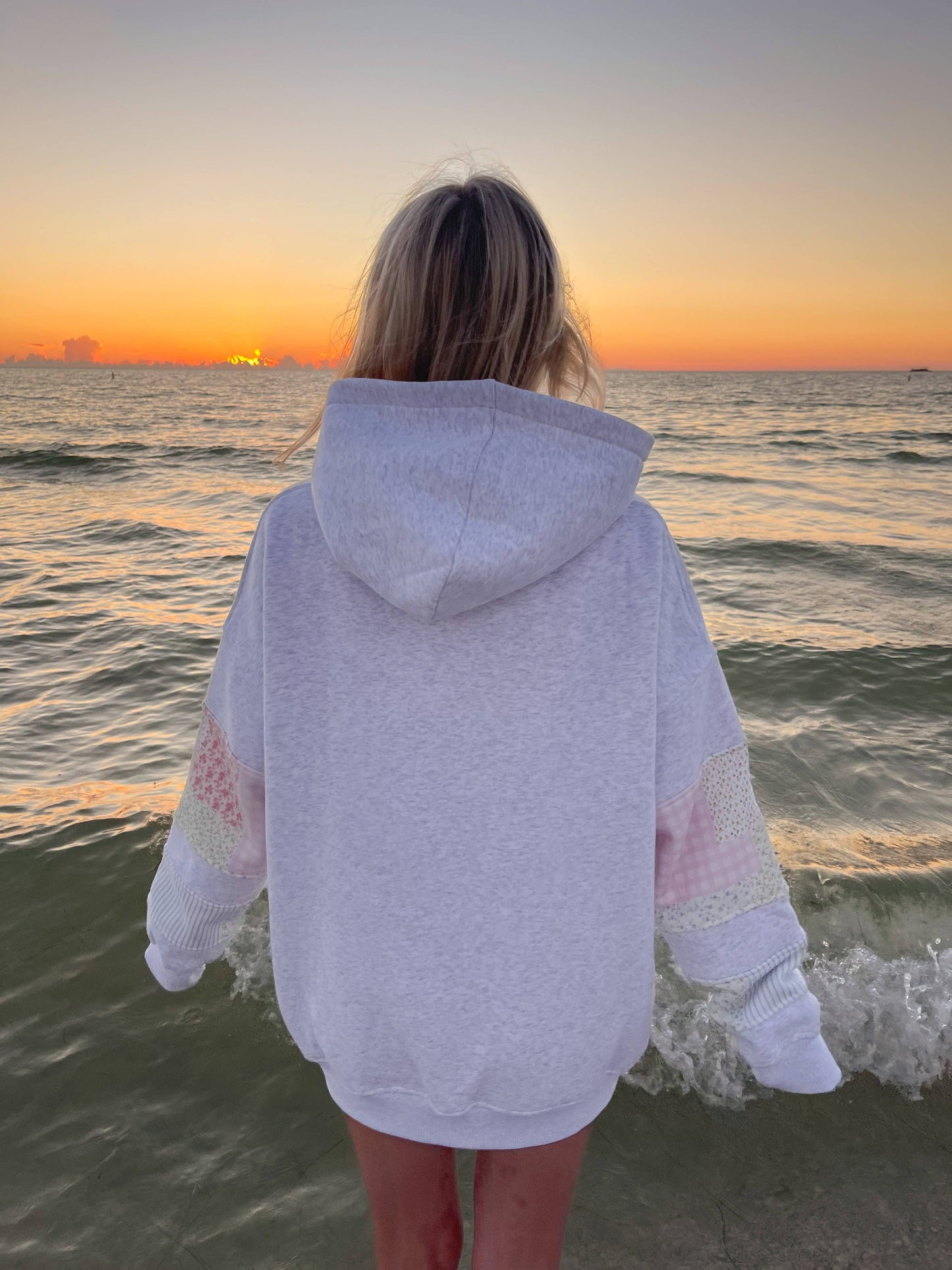Sunkissedcoconut Logo Quilted Pastel Embroidered Hoodie