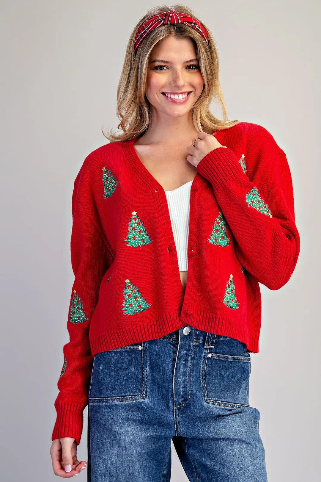 Poinsetta cardigan